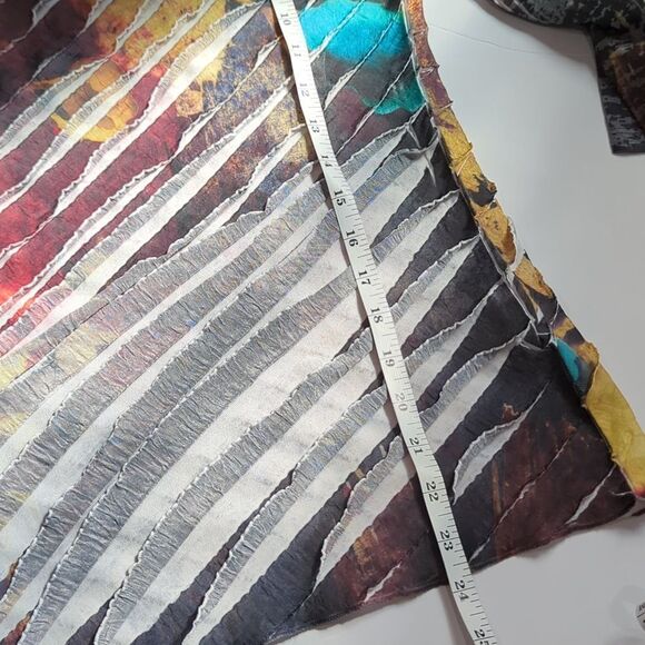 Jess & Jane Top Womens Small Multicolor Sublimation Ruffle Art - Picture 8 of 8